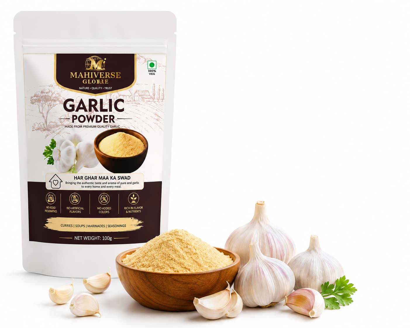 Garlic Powder Packaging Showcase